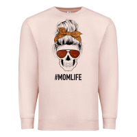 Pale Pink Glitter Western Patterned Mom Skull Premium Sweatshirt - Bettercallsaul