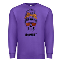 Purple Glitter Western Patterned Mom Skull Premium Sweatshirt - Bettercallsaul