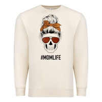 Sandshell Glitter Western Patterned Mom Skull Premium Sweatshirt - Bettercallsaul