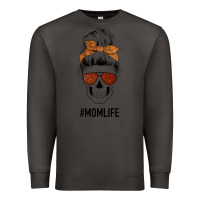 Smoke Glitter Western Patterned Mom Skull Premium Sweatshirt - Bettercallsaul