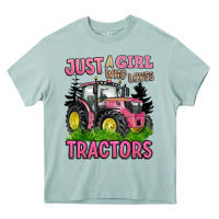 Arona just a girl who loves tractors Heavy Core Tee - BarkalooDesign