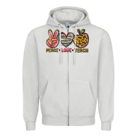 Peace Love Teach Zipper Hoodie | Teevron