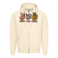 Sandshell peace love teach Zipper Hoodie - NancyCooperArtShop