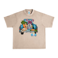 French Oak easter truck with gnome and rabbit Urban Heavy Tee - AdoDesignShop