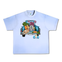 Grape Ice easter truck with gnome and rabbit Urban Heavy Tee - AdoDesignShop