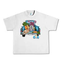 Lunar Rock easter truck with gnome and rabbit Urban Heavy Tee - AdoDesignShop