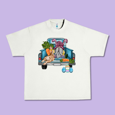 Easter Truck With Gnome And Rabbit Urban Heavy Tee Designed By Adodesignshop