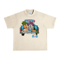 Sandshell easter truck with gnome and rabbit Urban Heavy Tee - AdoDesignShop