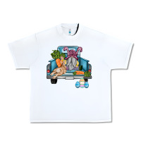 White easter truck with gnome and rabbit Urban Heavy Tee - AdoDesignShop
