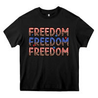 Black freedom freedom freedom Heavy Core Tee - Zillion Design Studio