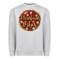 Heather Grey christmas vibes Heavyweight Sweatshirt - AdoDesignShop