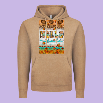 Hello Fall Vintage Hoodie Designed By Artiststas