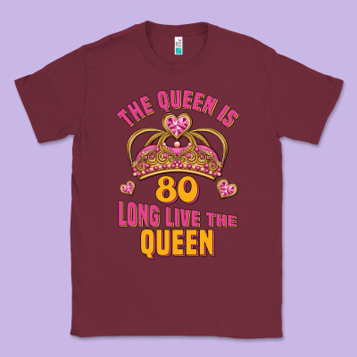 The Queen Is 80 Long Live The Queen Classic Tee Designed By Jasminsmagicworld