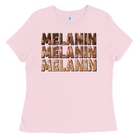 Bubblegum Pink melanin melanin melanin Ladies Tee - texasbilliewilder
