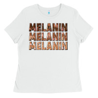 White melanin melanin melanin Ladies Tee - texasbilliewilder