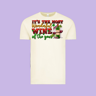 Its The Most Wonderful Wine Of The Year Vintage Tee Designed By Adodesignshop