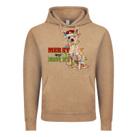 Vintage Coffee merry and bright chihuahua Vintage Hoodie - RanaPortraitStore