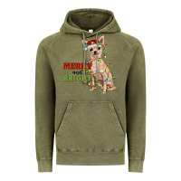 Vintage Olive merry and bright chihuahua Vintage Hoodie - RanaPortraitStore