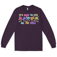 Plum it's okay to feel all the feels Long Sleeve Tee - MaliasSmallBusiness