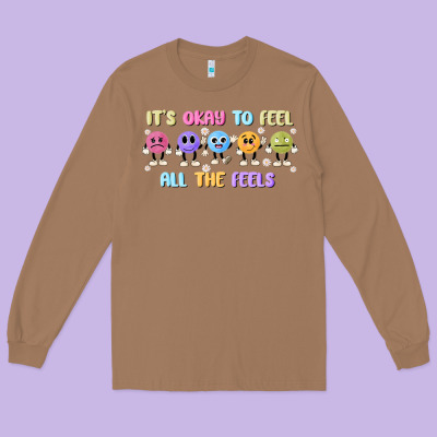It's Okay To Feel All The Feels Long Sleeve Tee Designed By Maliassmallbusiness