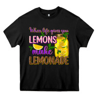 Black when life gives you lemons make lemonade Heavy Core Tee - texasbilliewilder