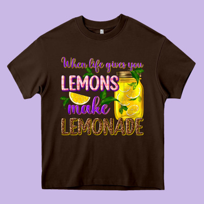 When Life Gives You Lemons Make Lemonade Heavy Core Tee Designed By Texasbilliewilder