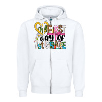 White my first day of 1st grade Zipper Hoodie - NancyCooperArtShop