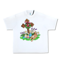 White religious easter bunny cross Urban Heavy Tee - AdoDesignShop