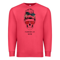 Cardinal Glitter American Flag Patterned American Mom Skull Premium Sweatshirt - Bettercallsaul