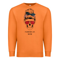 Carrot Glitter American Flag Patterned American Mom Skull Premium Sweatshirt - Bettercallsaul