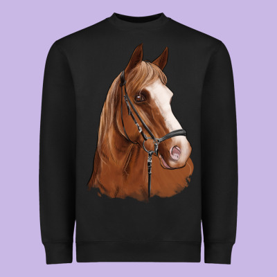 Horse Portrait Heavyweight Sweatshirt Designed By Artiststas