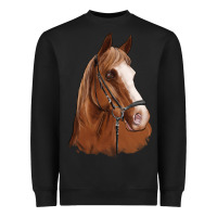 Black horse portrait Heavyweight Sweatshirt - Artiststas
