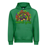 Emerald Mardi Gras rainbow and masks Urban Hoodie - HowdyJamesFarm