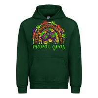 Forest Green Mardi Gras rainbow and masks Urban Hoodie - HowdyJamesFarm