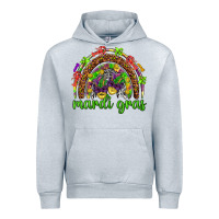 Heather Grey Mardi Gras rainbow and masks Urban Hoodie - HowdyJamesFarm