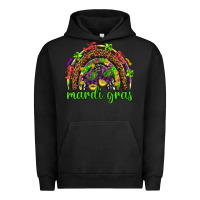 Pigment Black Mardi Gras rainbow and masks Urban Hoodie - HowdyJamesFarm