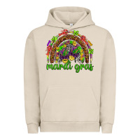 Pigment French Oak Mardi Gras rainbow and masks Urban Hoodie - HowdyJamesFarm