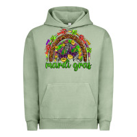 Pigment Oil Green Mardi Gras rainbow and masks Urban Hoodie - HowdyJamesFarm