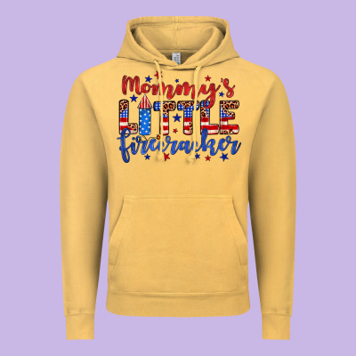 Mommy’s Little Firecracker Vintage Hoodie Designed By Jahusdesignshop