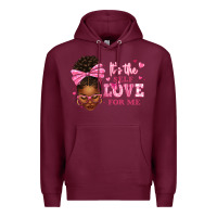 Burgundy it's the self love for me afro woman Premium Hoodie - texasbilliewilder
