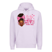 Lilac it's the self love for me afro woman Premium Hoodie - texasbilliewilder