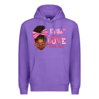 Purple it's the self love for me afro woman Premium Hoodie - texasbilliewilder