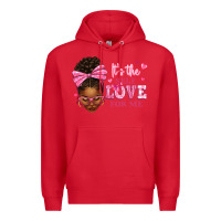 Red it's the self love for me afro woman Premium Hoodie - texasbilliewilder