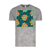 Cloud Rock colorful tropical flowers seamless pattern Vintage Tee - BundleAndBundleShop