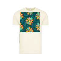 Vintage Arctic colorful tropical flowers seamless pattern Vintage Tee - BundleAndBundleShop