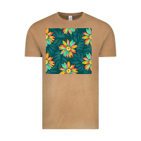 Vintage Camel colorful tropical flowers seamless pattern Vintage Tee - BundleAndBundleShop