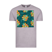 Vintage Zinc colorful tropical flowers seamless pattern Vintage Tee - BundleAndBundleShop