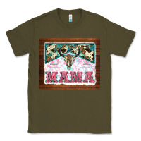 Army Green western bull skull mama mousepad Classic Tee - BarkalooDesign