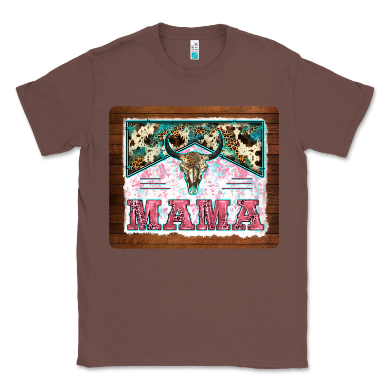 Western Bull Skull Mama Mousepad Classic Tee by BarkalooDesign | Teevron