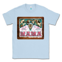 Dusty Blue western bull skull mama mousepad Classic Tee - BarkalooDesign